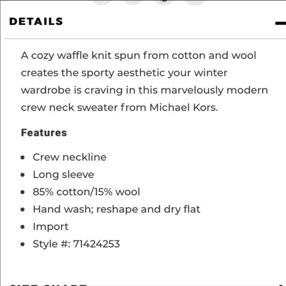 Michael Kors Waffle Knit Pullover Crewneck Sweater - Picture 7 of 8